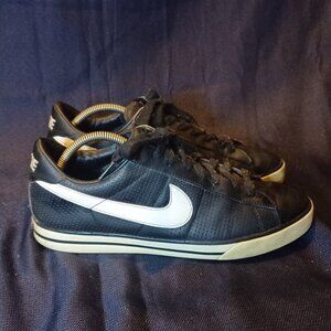 Nike Mens Black Low Top Sweet Classic Leather Sneaker Shoes Size 10